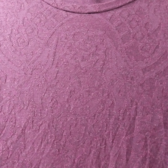 Geo Floral Embossed Top Simply Vera Wang Lightweight Short Slve.Office Casual 0X - Picture 4 of 8